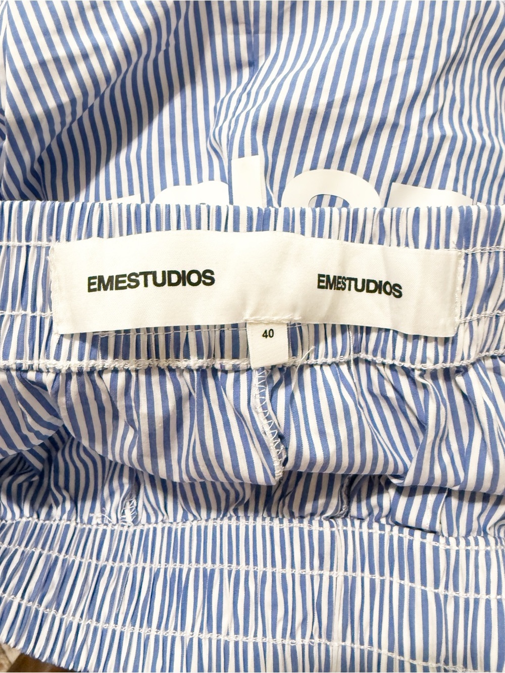 Eme Studios Jammies LS Blue Striped Cotton Logo Boxer Shorts NEW Size 40 - Picture 11 of 14